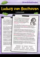Vorschau - Arbeitsblätter - Ludwig van Beethoven Lückentext - Berühmte Persönlichkeiten - Deckblatt