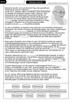 Vorschau - Arbeitsblätter - Mahatma Gandhi Lückentext - Berühmte Persönlichkeiten - Seite 1