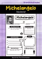 Vorschau - Arbeitsblätter - Michelangelo Steckbrief - Deckblatt