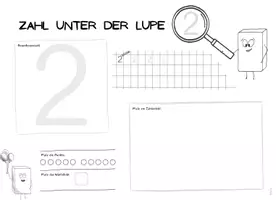Vorschau - Arbeitsblätter - Zahleneinführung Zahl unter der Lupe 1-10 - Seite 3