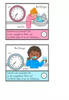 Vorschau - Arbeitsblätter - Kartei: Mein Tag - Uhrzeit - Satzbildung - Deutsch und Mathematik - Seite 2