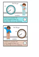 Vorschau - Arbeitsblätter - Kartei: Mein Tag - Uhrzeit - Satzbildung - Deutsch und Mathematik - Seite 3