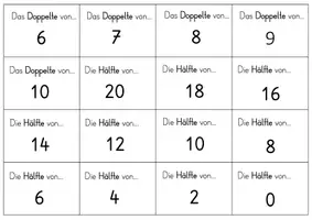 Vorschau - Aufgabenkarten - Rechenkarten für Karteibox - Seite 1