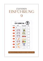 Vorschau - Arbeitsblätter - Stationsarbeit Einführung Ziffer/Zahl "9" Ziffernkurs - Deckblatt