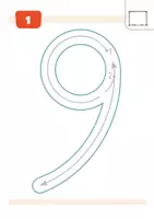 Vorschau - Arbeitsblätter - Stationsarbeit Einführung Ziffer/Zahl "9" Ziffernkurs - Seite 3