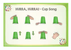 Vorschau - Merkblätter - Cup Song zu "Hurra" zum Song der Kinderserie "Pumuckl" - Seite 1