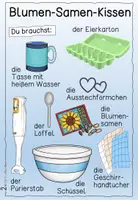 Vorschau - Mal- und Bastelvorlagen - Blumen-Samen-Kissen - Seite 1