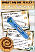 Vorschau - Arbeitsblätter - AnybookPro Material: Hörst du die Fehler in der Bäckerei? - Deckblatt