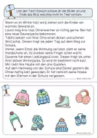 Vorschau - Arbeitsblätter - Lesen und merken, Winter, Leseverständnis - Seite 2