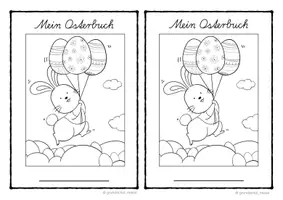 Vorschau - Mal- und Bastelvorlagen - Osterbuch, Osterheft, Übungen Ostern, Activitybook, Rätsel, Malen, Arbeitsheft #zweifürzwei - Seite 2