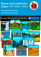 Vorschau - Poster - Landformen und Biomen Clipart Grafiken, Karten - Deckblatt