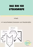 Vorschau - Anderer Materialtyp - Das bin ich - Steckbriefe (Wimpelkette oder Klassenbild mit Formen) - Deckblatt