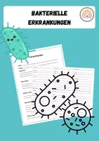 Vorschau - Anderer Materialtyp - Bakterielle und virale Krankheiten - Faltbuch und Steckbrief - Deckblatt