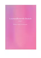 Vorschau - Test - 3. Lernzielkontrolle Deutsch Klasse 2 - Deckblatt