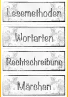 Vorschau - Mal- und Bastelvorlagen - Themenkärtchen Deutsch Kl.5 - Deckblatt