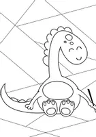 Vorschau - Arbeitsblätter - Dinosaurier, Ausmalbilder, Ausmalbild, zum Ausmalen, Gestalte, Kunst, malen, Deko, Dekoration, Kunstprojekt - Seite 2