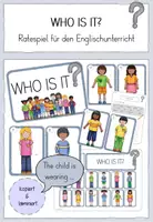 Vorschau - Arbeitsblätter - WHO IS IT? - Ratespiel für den Englischunterricht (Clothes) - Deckblatt