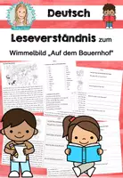 Vorschau - Arbeitsblätter - Auf dem Bauernhof | Leseverstehen - Deckblatt