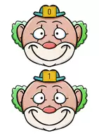 Vorschau - Unterrichtsreihen - Karneval - Fasching - Additionen im Zahlenraum 10 - Legematerial - Clown und Konfetti - Seite 1
