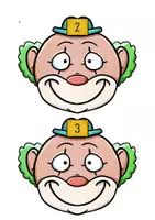 Vorschau - Unterrichtsreihen - Karneval - Fasching - Additionen im Zahlenraum 10 - Legematerial - Clown und Konfetti - Seite 2