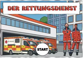 Vorschau - Interaktives Material - Interaktives Wortschatztraining "Der Rettungsdienst" plus Version für den Anybook Pro - DaZ / DaF / Deutsch - Seite 1