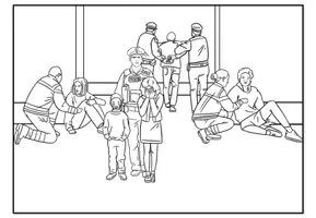 Vorschau - Arbeitsblätter - Ausmalbilder "Der Rettungsdienst" Achtung, Notfall! DaZ / DaF / Deutsch / Sachunterricht - Seite 3