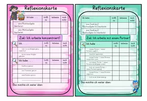 Vorschau - Fördermaterial/Inklusion - Reflexionskarten für soziale Ziele (Checkliste Sozialverhalten, Sozialtraining --> für Referendariat) - Seite 2