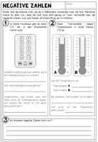 Vorschau - Arbeitsblätter - NEGATIVE ZAHLEN (Ganze Zahlen) - Arbeitsblatt - Seite 2