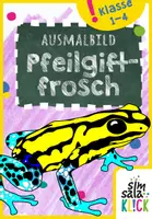 Vorschau - Mal- und Bastelvorlagen - Pfeilgift-Frosch Ausmalbild 2-fach differenziert - Deckblatt