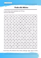 Vorschau - Arbeitsblätter - Sammlung finde alle Wörter Suchspiel - Deckblatt