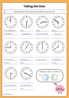 Vorschau - Arbeitsblätter - TELLING THE TIME - Uhrzeiten lernen im Fach Englisch - Seite 3