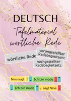 Vorschau - Anderer Materialtyp - direkte/ wörtliche Rede Tafelmaterial (vorangestellter und nachgestellter Redebegleitsatz) - Deckblatt