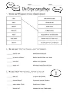 Vorschau - Arbeitsblätter - DaZ: Ergänzungsfrage - W-Fragen - Deckblatt
