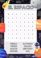 Vista previa - Juegos / Gamificación - Sopa de letras con temática del espacio. - página 2