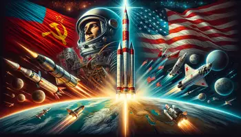 Vorschau - Arbeitsblätter - Wettkampf der Systeme - Space race ins All - Deckblatt