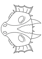 Vorschau - Mal- und Bastelvorlagen - Drachen-Maske Bastelvorlage für Karneval - Seite 2