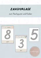 Vorschau - Arbeitsblätter - Zahlvorlage: zum Nachspuren / Zahlen aus Knete / Zahlplakate - Deckblatt