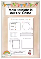 Vorschau - Arbeitsblätter - Mein Halbjahr Klasse 1 und 2 - Deckblatt