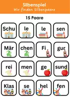 Vorschau - Spiele - Silbenspiel - Wir finden Silbenpaare - Deckblatt