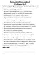 Vorschau - Unterrichtsreihen - Sprechanlässe Thema Fitness und Sport DaZ Deutsch Konversation DaF Sprachförderung Sprechanlass DaZ Sprechübung A2 - B2 - Seite 1