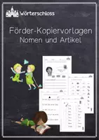 Vorschau - Arbeitsblätter - Förder-Kopiervorlagen Nomen und Artikel - Deckblatt