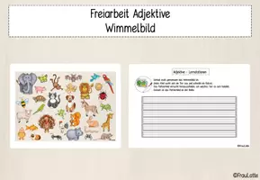Vorschau - Arbeitsblätter - Materialpaket Adjektive Stationsarbeit - Seite 1