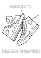 Vorschau - Arbeitsblätter - Sneaker Design, Ausmalbilder, Ausmalbild, Turnschuhe, Schuhe, zum Ausmalen, selbst Designen, Kunstprojekt, Sportschuhe - Seite 1