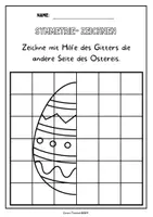 Vorschau - Arbeitsblätter - Symmetrie Spiegelbilder Ostern #ostereiersuche - Seite 1