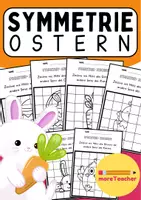 Vorschau - Arbeitsblätter - Symmetrie Spiegelbilder Ostern #ostereiersuche - Deckblatt