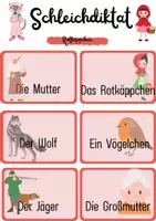 Vorschau - Arbeitsblätter - Schleichdiktat: Rotkäppchen, Märchen: Sätze schreiben - Seite 1