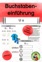 Vorschau - Arbeitsblätter - Buchstabeneinführung U u Geschichte Übungen differenziert - Deckblatt