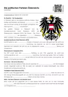 Vorschau - Arbeitsblätter - Die politischen Parteien Österreichs - Lückentext und Übungen - Deckblatt