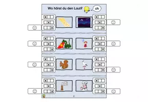 Vorschau - Arbeitsblätter - Klammerkarten Laut ch Buchstabeneinführung - Seite 3