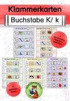 Vorschau - Arbeitsblätter - Klammerkarten K/ k Buchstabeneinführung - Deckblatt